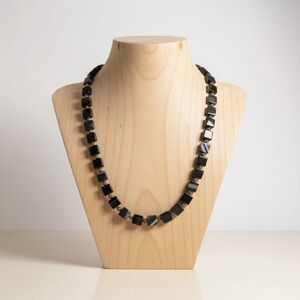Handcrafted Banded Sardonyx Polished Agate Necklace With Toggle Clasp 24”